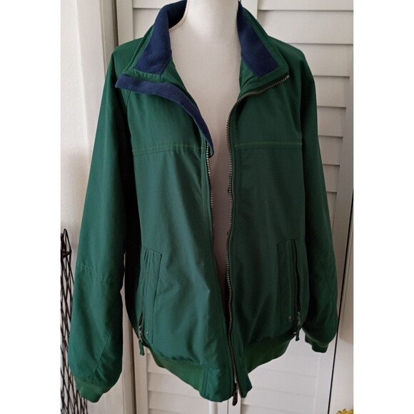 Lands' End Men's Green & Navy Waterproof Insulated Squall‎ Jacket L 42-44 - Picture 1 of 9